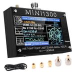 2023 Upgraded Mini 1300 Antenna Analyzer,SeeSii 4.3 Inch 0.1-1300MHz HF VHF UHF Antenna Analyzer with SMA Calibration Kits,Multi Measurement ANT/SWR/TDR/DSP RF Signal Generator Vector Network Analyzer