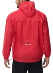 BALEAF Men's Rain Jacket Waterproof Raincoat Windbreaker Packable Pullover Hoodie Athletic Hiking Sport Red L