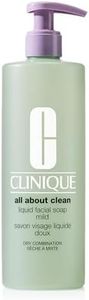 Clinique 3-Step All About Clean Liquid Gentle Facial Cleanser Soap For Dry Combination Skin Types, Mild, 13.5 fl. oz.