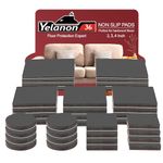 Yelanon Non Slip Furniture Pads 36pcs（2+3+4）” Furniture Grippers,Self Adhesive Rubber Feet Furniture Feet,Anti Slide Furniture Hardwood Floor Protector for Keep Couch Stoppers