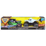 Monster Jam, Amazon Exclusive Official Grave Digger Vs. Megalodon Racing Rivals Remote Control Trucks, 1:24 Scale (Only Available On Amazon)