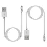 Replacement Charger Compatible with ID208BT - ENOMIR/Aeac/Konitee/FACOI/VRPEFIT/Tensky Charger Cable 1.9ft USB Magnetic Charging Cord for VeryFit ID208BT Smart Watch Charger (White&White)