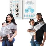 Small-Petite Original Baby K'tan Baby Carrier: #1 Easy Pre-Wrapped, Soft, Slip-On, No Rings, No Buckles | 5 in 1 Baby Sling Gift | Infant Wrap for Newborn to Toddler up to 35lb Women 2-4, Men up to 36