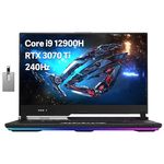 ASUS ROG Strix Scar 15.6" 240Hz QHD Gaming Laptop, Intel i9 12900H, 64GB RAM, 4TB PCIe SSD, RGB Backlit Keyboard, NVIDIA GeForce RTX 3070 Ti, Win 11 Pro, Black, 32GB Hotface USB Card