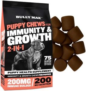 Bully Max 2-in-1 Puppy Soft Chews for Immunity & Growth - Puppy Treats, Supplements & Vitamins for Health & Immune Support - Essential Dog Multivitamin for All Breeds, Small & Large Breed Puppies