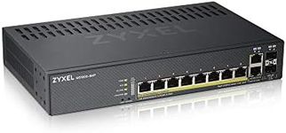 ZYXEL 10-Port PoE Switch Gigabit Ethernet Smart (GS1920-8HPV2) - Managed, with 8X PoE+ @ 130W, 2X SFP, Optional Nebula Cloud Management, Rackmount, Limited Lifetime Protection