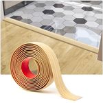 Art3d Self Adhesive Vinyl Floor Transition Strip, Laminate Floor Strip Floor Flat Divider Strip for Joining Floor Gaps,Carpet Threshold Transition,Floor Tiles（4 FT, 1.57in, Aspen Yellow）