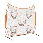 Navaris Quarterback Throwing Net - 8' x 8' Football Training Equipment - Target Trainer Practice for Youth, Kids, Quarterbacks - Includes Carrying Bag