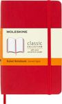 Moleskine Classic Soft Cover Notebook - Ruled - Pocket - Scarlet Red, (QP611F2)