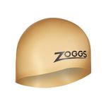 Zoggs Easy-fit silicone swim cap, Comfortable Fit, Hydrodynamic Design, Latex Free, Gold, Normal