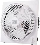 Black & Decker 9 in. Frameless Tabletop Box Fan, White