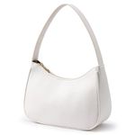 KALIDI White Handbags For Women Shoulder Bag Small Handbag White Bags Womens Soft Leather Ladies Bags With Zipper