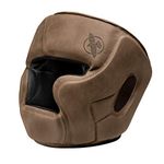 Hayabusa T3 LX Leather Adjustable MMA Headgear - Brown, One Size - Brown, One Size