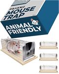 Live Catch Mouse Trap for Indoors & Outdoors - 4 Pack - Humane & Reusable - Made from Sustainable FSC Wood - Ready to Use