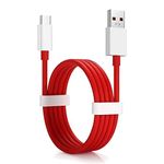 TEJAS COMMUNICATION Superfast usb cable for OnePlus 7T OnePlus 7T Pro OnePlus 8 OnePlus 8 Pro OnePlus 8T OnePlus 9 Pro OnePlus 9R OnePlus Nord OnePlus Nord 2 OnePlus Nord 3 5G (3.1 Amp - TY - RED)