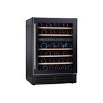 46 BottleCapacity Dual Zone Built in Wine Cooler - Black