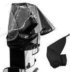 FINGER TEN Golf Bag Rain Hood Cover Pack, Black Rain Cape Umbrella for Golf Cart Bags, Fit Almost All Golfbags (Rain Hood Cover)
