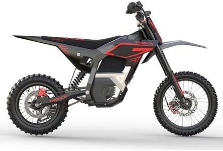 Tasaca V58 Electric Dirt Bike, 5500W Peak Mid-Drive Motor & 276NM, 55 MPH Max Speed & 5-Gears Electric Motorcycle with 52V 30Ah Long Battery, Hydraulic Brakes Off-Road EBike (Heroic Black)