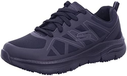Skechers Men's Arch FIT SR Axtell Sneaker, Black Synthetic/Textile, 8 UK