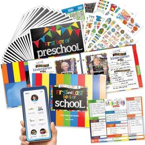 Class Keeper School Keepsake Kit,Primary Stripes Class Keeper, Primary Flags School Photo Prop Deck, School Rocks Sticker Set
