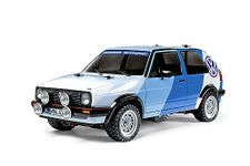 Tamiya 58714 1:10 RC VW Golf II GTI 16V Rally MF-01X - ferngesteuertes Auto, Fahrzeug, Modellbau, Zusammenbauen, Hobby, RC Bausatz, unlackiert