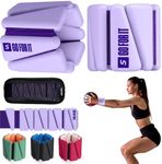 SPORTBIT Wrist Weights for Women - Pair of 1lb Platinum-Cured Silicone Purple Wrist and Ankle Weights, Adjustable, Durable, Non-Slip Design, Ideal for Strength Training, Yoga, Running and Home Activities