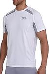 TCA Men's Short Sleeve QuickDry Performance Running/Training Top - White, M