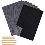 Carbon Paper 100 Sheets Black Transfer Tracing Paper with 5 Pcs Wooden Handle Stylus Tools, Used for Drawing on Paper Wood Canvas DIY and Craft, 30 * 21cm