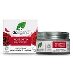 Dr Organic Rose Otto Day Cream, Moisturising, Wrinkles, Natural, Vegan, Cruelty-Free, Paraben & SLS-Free, Plastic Free, Recycled & Recyclable, Certified Organic, 50ml, Packaging may vary