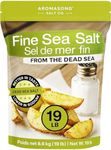 Aromasong Sea Salt 100% Natural Unrefined Gluten Free Fine Grain Table Salt - 19 Lb Large Bulk Resealable Bag