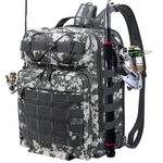 Sockywin Fishing Backpack 37L Fishing Tackle Bag with Rod Holders, Waterproof Fishing Bag Backpack Multifunctional Outdoor Sling Fishing Gear Bag Breathable Storage Tackle Bag for Fishing Hiking