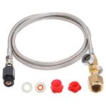 G1/2 CO2 Cartridges CGA320 CO2 Tank Direct Adapter with 60Inch High Pressure Hose, CO2 Cylinder to TR21-4 Soda Maker Direct Connector Compatible with Soda Club Soda Machine