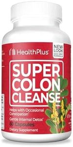 Health Plus Super Colon Cleanse, Capsules with Herbs and Acidops, 500mg, 60 Count