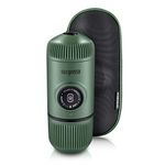 Wacaco Nanopresso Portable Espresso Maker Bundled with Protective Case, Upgrade Version of Minipresso, Mini Travel Coffee Machine, Perfect for Camping, Travel and Office(New Elements Moss Green)