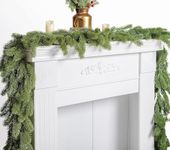 3m Christmas Norfolk Pine Garland - Artificial Pine Greenery Cypress Garland - Natural Touch Pine Decoration for Outdoor Indoor Christmas Table Fireplace Wall Home