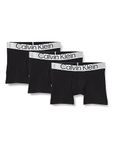 Calvin Klein Men's Boxer Brief 3pk Boxer Briefs, Black (Black/Grey), M