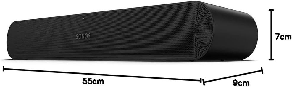 Sonos Ray Soundbar – Compact Wireless Speaker, Black