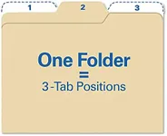 Find It All Tab File Folders, Letter Size, Manila, 80 Folders per Pack (FT07046)