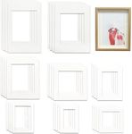 Vokowin 32 Pieces photo mounts, 8 sizes of Picture Photo Frame Mounts Mats for Home Studio Picture Display Artwork or Paintings (K304-32)