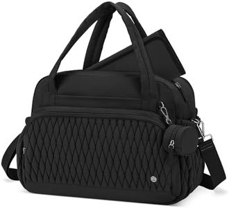 Telena Tote Diaper Bags, Travel Crossbody Large Capacity Hospital Bag for Women Labor Delivery with Pacifier Case Black