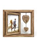 Ylu Yni 4x6 Rotating Picture Frame, Heart Pendant, Farmhouse Home Décor, Birthday Gifts for Him, Anniversary Wedding Engagement Gifts for Couples, Valentines Day Gifts for Her