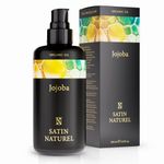 200ml Jojoba Oil Organic Cold Pressed - Jojoba Oil for Skin - Face Oil Organic Jojoba Oil for Hair Skin and Nails - Natural Dandruff Scalp Treatment - Satin Naturel