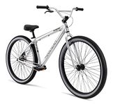 Mongoose Hooligan AL Adult BMX Bike, 29x3-Inch Wheels, Lightweight Aluminum Frame, Single Speed, Disc Brakes, Silver