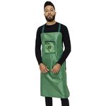 King Midas Barber Apron Hair Stylist Apron Cross Back Adjustable Chemical Proof (Green)