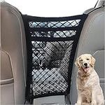 Candora Car Dog Guard Pet Barrier Dog Car Net Barrier with Auto Safety Mesh Organizer Stretchable Storage Bag Universal for Cars, SUVs,3 Layer Pet Dogs Car Driving Accessories Safety Travel