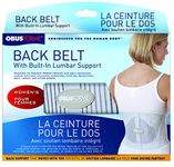 ObusForme Back Support Belt with Built-in Lumbar Support | Lower Back Brace | Elastic Abdominal Support | Breathable, Compression Band | Tailored to Female Physique (Medium/Large)