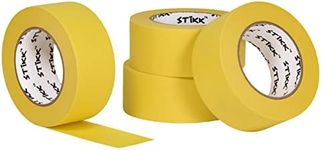 STIKK Painters Tape - 4pk Yellow Painter Tape - 2 inch x 60 yards - Paint Tape for Painting, Edges, Trim, Ceilings - Masking Tape for DIY Paint Projects - Residue-Free Painting Tape