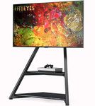 FITUEYES Design Floor TV Stand for 43-75 Inch TVs Height Adjustment Universal TV Stand ±15° Swivel Load 60kg Cable Management Eiffel Series