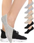 SIMIYA Invisible Socks No Show Socks for Women Casual Low Cut Socks with Non Slip Grip Cotton Liner Socks 6 Pairs