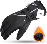 Achiou Ski Snow Gloves Waterproof Touchscreen Winter Warm for Men Women with Portable pocket